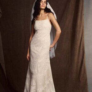 BHLDN Gaspard Straight-Neck Lace Wedding Gown Size 4 and 6
